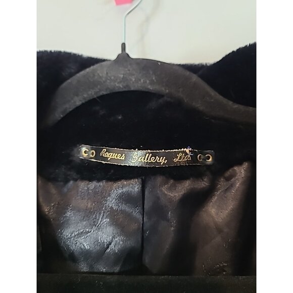 VINTAGE Coat Womens Black Genuine Fur Penney Lane 60s Size Medium - Picture 6 of 14